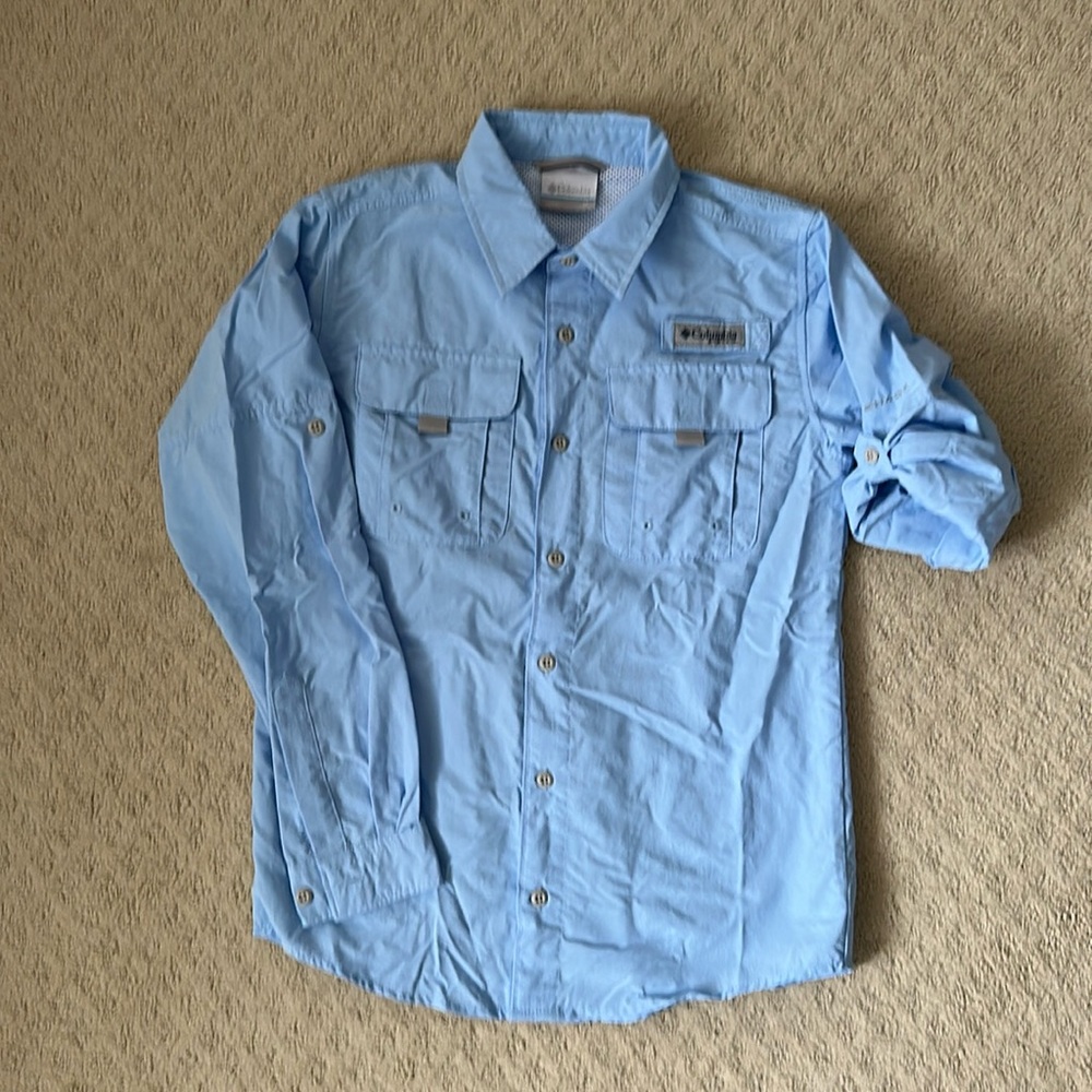 Columbia PFG Bahama button shirt boys  Size medium (10/12)